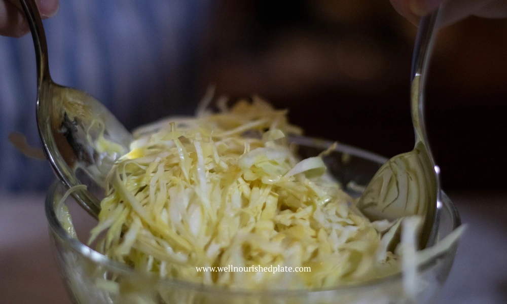 Cabbage salad in a bowl