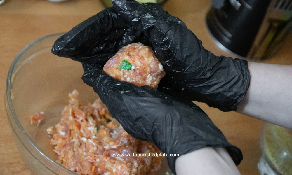 forming the meatballs