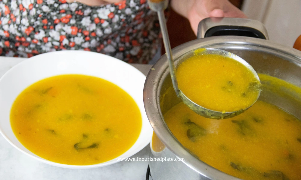 serving the soup