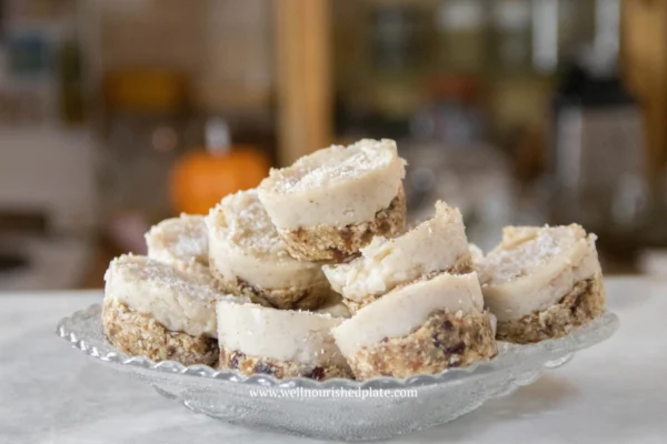 vanilla tarts on a plate